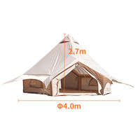 Maisons gonflables portables de luxe Tente gonflable de camping Tente en toile de coton imperméable Tentes gonflables à air