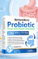 Poudre de boisson solide probiotique lyophilisée, 60g, 20 sachets individuels de 3g, 200 milliards d'UFC actifs, pour adultes, améliore la santé, approvisionnement direct usine