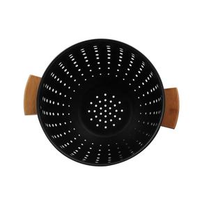 Panier de passoire de cuisine-Passoire en acier inoxydable avec manche en bois - Product Image 4