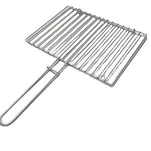 Non-Stick In Acciaio Inox BBQ Griglie/Grigliate di Pesce Cartella/Grigliate di Pesce Cestino