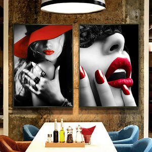 Quadro Moderno con Ritratto Femminile in Cristallo e Porcellana, Dipinto <span class=keywords><strong>da</strong></span> Parete <span class=keywords><strong>per</strong></span> Hotel, Poster Personalizzato - Product Image 3