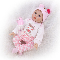Poupée Bébé Reborn Réaliste en Silicone Faite à la Main de 22 Pouces, Matériau Silicone, Mignonne et Réaliste, Idéale pour les Jouets d'Enfants - Vente Chaude