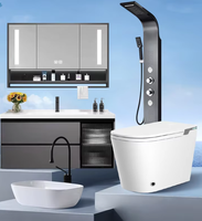 Chine One Stop Shopping Compostage Smart Toilette Lavabo Sanitaire Suite Salle De Bains Miroir et Pomme De Douche Accessoires De Salle De Bains
