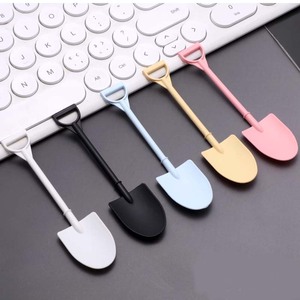 MOQ 500 piezas Cuchara desechable <span class=keywords><strong>de</strong></span> 10.5 cm, tipo pala, con empaque individual, creativa, para mousse, cupcake, postre, repostería, helado - Product Image 1