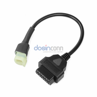 Adaptateur OBD2 compatible avec Honda, câble de diagnostic moto 4 broches vers 16 broches, scanner de diagnostic, câble d'extension OBD