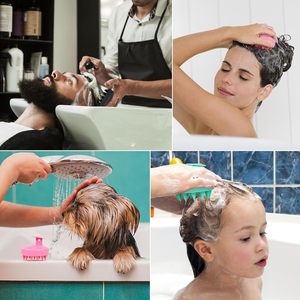 Échantillon Gratuit : Brosse de Massage Manuelle pour Cuir Chevelu, Brosse à Shampooing Douce en TPR pour Cheveux Humides et Secs, Brosse Nettoyante pour la Douche - Product Image 4