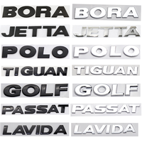 Autocollant Emblème Latéral de Carrosserie Volkswagen Noir Argenté pour Coffre Arrière de Voiture Golf Passat Jetta Beetle CC Bora Polo Tiguan