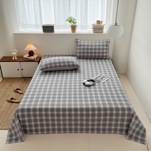 <span class=keywords><strong>Drap</strong></span> de <span class=keywords><strong>lit</strong></span> ajusté et <span class=keywords><strong>plat</strong></span> en coton à carreaux simples et simples, doux <span class=keywords><strong>pour</strong></span> la peau, 100% coton confortable, grande <span class=keywords><strong>taille</strong></span>, personnalisable - Product Image 5