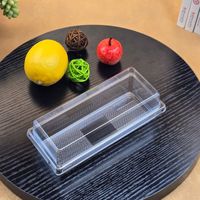Boîte à gâteau rectangulaire transparente jetable en plastique PET avec couvercle, emballage alimentaire de qualité alimentaire pour la présentation de desserts