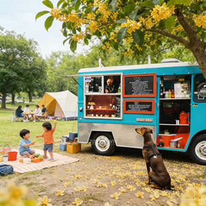 Universal Towing Food Cart Mobile Fast Food Cart For Cross Region Operation - Product Image 1