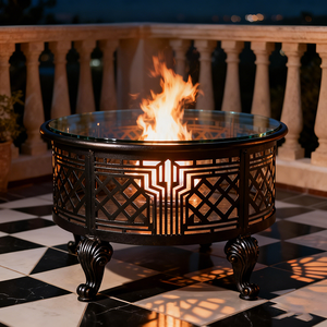 Brasero de Hierro Ornamentado para Reuniones Familiares, Ambiente Exterior en Patios, Balcones y Jardines de Europa y América - Product Image 3