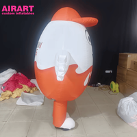 Costume gonflable en forme d'œuf de dessin animé pour événements de défilé, costume de mascotte gonflable en forme d'œuf pour idées de fête