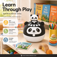 Tablette éducative interactive NFC Panda Story pour enfants, écran tactile, histoires éducatives, veilleuse, rechargeable, corps en ABS sûr
