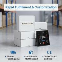 Termostato inteligente con pantalla táctil, controlador de temperatura WiFi programable digital, pantalla a color con comando de voz, 16A para el hogar