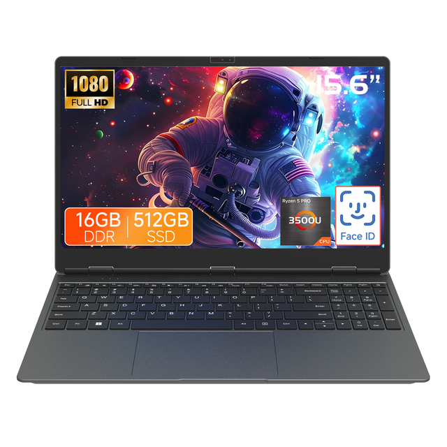 New 15.6-Inch Full HD 1920x1080 AMD Ryzen 5 Quad-Core Laptop English Keyboard Business Series Windows 11 SSD IPS Panel for