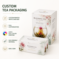 Boîte d'emballage en carton SBB 350 g/m² pour thé de qualité supérieure, boîte de présentation pour thé fleuri, emballage personnalisé imprimé en couleur