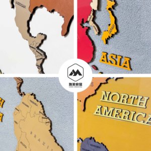 Peinture décorative de carte du monde en promotion, designs modernes personnalisés, art mural abstrait, tableaux suspendus de haute qualité sur mesure - Product Image 6