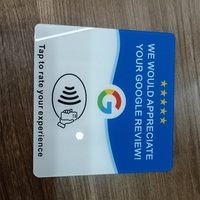 Autocollant NFC rond en acrylique pour tables de café, appuyez pour évaluer Google Card, résistant aux rayures