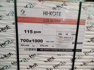 Papier d'art de haute qualité, double face couché brillant ou mat, résistant à l'humidité, marque APP Hi <span class=keywords><strong>Kote</strong></span>, C2S pour impression offset - Product Image 3