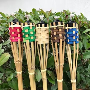 Classic Carved Bamboo <strong>Tiki</strong> <strong>Torch</strong> with Eco-Friendly Warmth-Emitting Lighting New Design Landscape Flaming <strong>Torch</strong> - Product Image 5