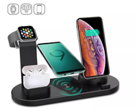 Réveil avec chargeur sans fil multi-appareils, veilleuse, support magnétique, charge rapide 15W pour téléphones, maison, bureau