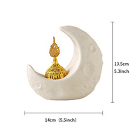 Bougie minimaliste pot couvercle brûleur d'encens décoration de la maison en céramique lune arabe brûleur d'encens EID Mubarak Ramadan décorations