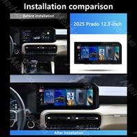 Estéreo para Auto Meihua de 12.3 Pulgadas con Android para Toyota Land Cruiser Prado LC250 J250 2024-2025, CarPlay Inalámbrico, DSP, GPS, Reproductor Multimedia
