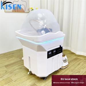 อ่างสระผมเคลื่อนที่ KISEN EU Stock พร้อมระบบน้ำหมุนเวียน สำหรับสปาผม อ่างล้างผมแบบพกพา เฟอร์นิเจอร์ร้านเสริมสวยสไตล์ญี่ปุ่น - Product Image 5