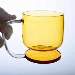 Creative fatte a mano sospese vetro colorato Desert Cup con manico quadrato per bere - Product Image 4