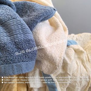 Trapos de Limpieza de Algodón 100% Reciclado, Coloridos, de Alta Absorción para Limpieza Industrial - Product Image 4