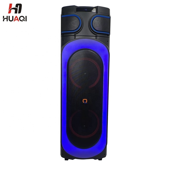 New Model Dual 12-Inch Party Speaker Plastic Box High Power 150W RGB LED Lights for 5.3 7000mAh Rechargeable Battery
