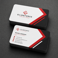 Cartes de visite professionnelles en papier offset imprimées recto-verso avec logo personnalisé, finition brillante/mate, remerciements et salutations