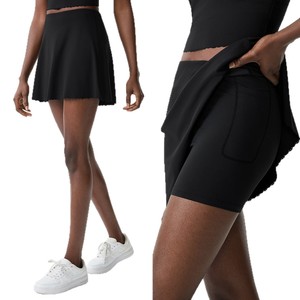 Jupe de tennis florale pour femmes, grande taille, été, séchage rapide, sport, fitness, anti-exposition, badminton, golf, jupe-culotte pour femmes - Product Image 5