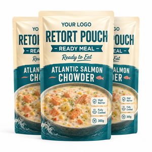 Bolsa Retortable con Sellado de Tres Lados y Impresión Personalizada, Empaque de Alimentos de Alta Barrera 121C para Comidas Preparadas de Salmón Atlántico - Product Image 1