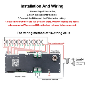 อินเวอร์เตอร์จัดเก็บพลังงาน JKBMS V19 BMS PCB แบตเตอรี่ลิเธียมอัจฉริยะ Lifepo4 8s 16s 48v สำหรับการเชื่อมต่ออินเวอร์เตอร์ - Product Image 6
