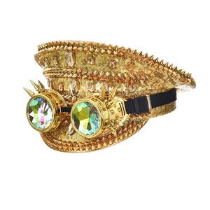 Sombrero <span class=keywords><strong>de</strong></span> lentejuelas Burning Man para <span class=keywords><strong>mujer</strong></span> Mucis Festival Capitán Sombreros Steampunk Sombreros - Product Image 2