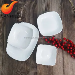 Bữa ăn tối thiết lập Nordic Opal thủy tinh và phản ứng Opal Glass tấm đồ ăn đặt gốm bát đĩa