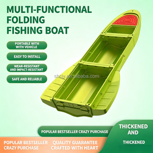 Bote de Pesca de Aluminio <span class=keywords><strong>2</strong></span>-3/4-6, Mini Bote Plegable de Plástico Portátil, Bote para Cebo de Pesca, Jon Rib Jet Bait Boat - Product Image 2