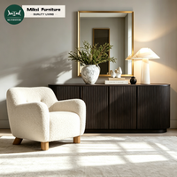 Canapé haut de gamme personnalisable pour salon, avec dossier capitonné en tissu et structure en bois, idéal pour hall d'immeuble de bureaux