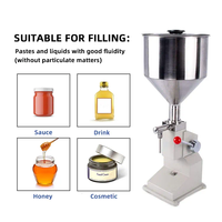 Machine de remplissage manuelle A03 pour flacons en plastique de 50 ml, petite machine de remplissage manuelle pour crème cosmétique, huile d'olive, miel liquide, pots