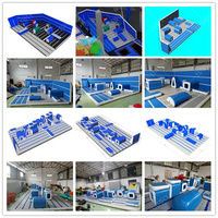 Jeu de sport Parkour gonflable pour enfants Gymnastique Parkour Warrior Course Swaying Air Piston Trampoline Intérieur Gym Park