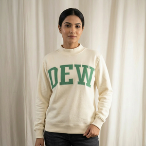 Sudadera con Capucha DEW para Invierno, 100% Algodón, Apliques Bordados, Cuello Ancho, Estilo Urbano Vintage, URBAN PRODUCTIONS - Product Image 1