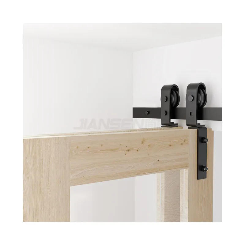 Biege design Wand halterung Passend für einzelne doppelte Holztüren Zweifach-Scheunentor-Hardware-Kit Bi-Falttür-Hardware-Kit