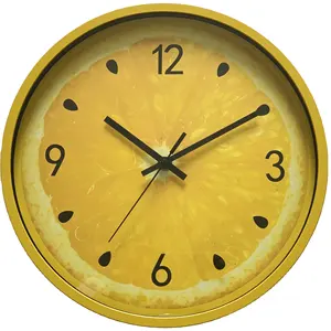 Kitchen Fruit Wall Clock Decorative Watermelon Kiwi Fruit Lemon Shape DIY Gift Clock