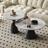 Cadre métallique moderne pour le salon Durable et écologique pour les petits appartements Table basse en dalle de roche
