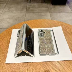 Sang Trọng Lấp Lánh Chrome Bumper 3D Đầy Đủ Tinh Thể Kim Cương Chống Sốc Bìa Đối Với Samsung Z Gấp 7 6 5 4 Trường Hợp - Product Image 5