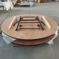 Muebles de Hotel, Mesa de Comedor Plegable de Acero y Madera Contrachapada para Exteriores, Tamaños Personalizados de 4, 5 y 6 Pies, para 8 Personas, para Sala de Estar