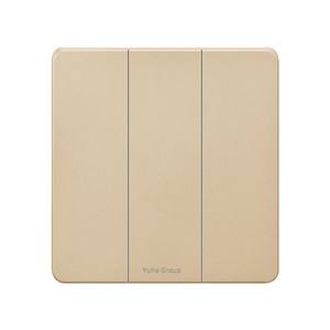 Interruptor de Luz de Pared de un Solo Control, Material PC Dorado, 10A, Enchufe Estándar Británico, Contacto Plateado - Product Image 3