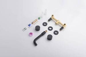 Moderner Waschtisch-Wasserhahn aus Messing mit 2 Griffen und Schwarz-Finish, 5 Jahre Garantie, 3-Loch für Badezimmer - Product Image 6