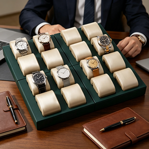 Présentoirs de luxe pour montres, directement des fabricants – Plateaux de présentation de montres de haute qualité en cuir PU - Product Image 1